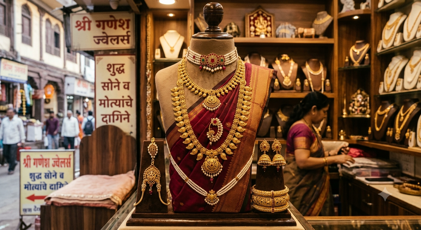 Traditional Maharashtrian jewelry in Pune