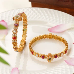 Kundan Bangles with sizes